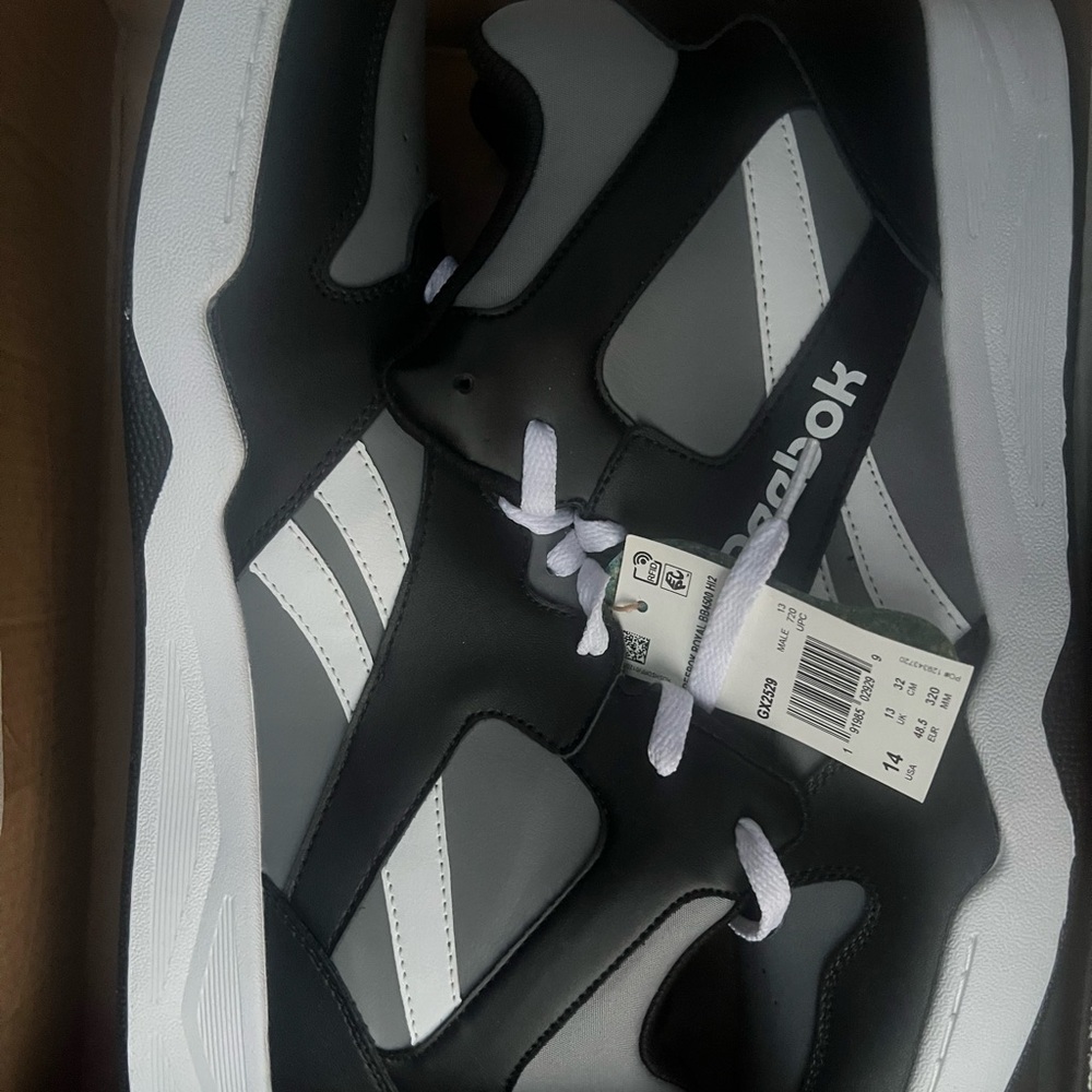 Reebok Black and White Vulc Sneakers